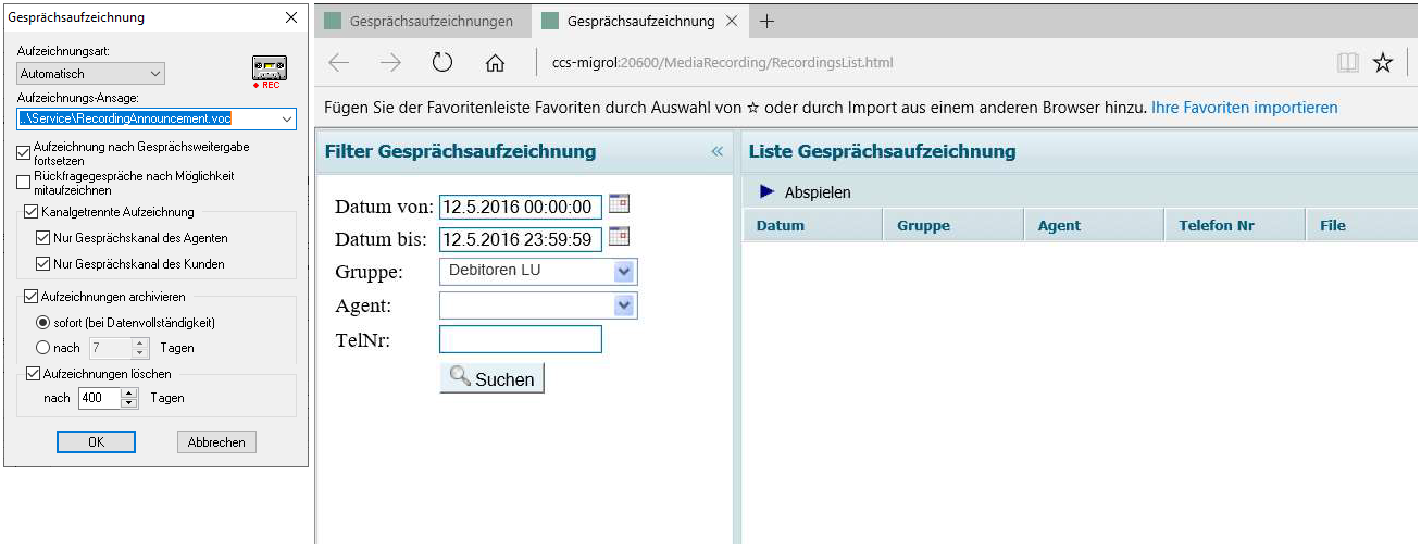 Aufzeichnung